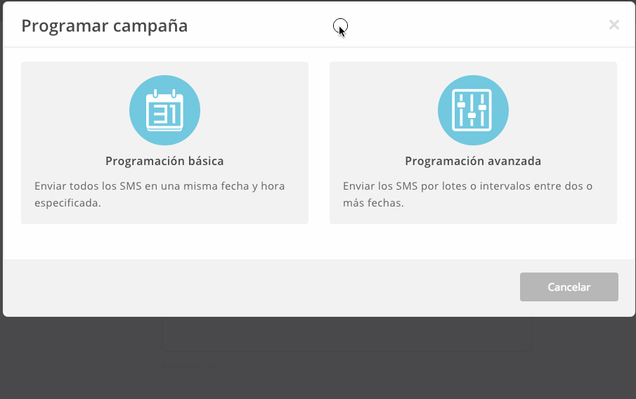 env&iacute;o sms gradual