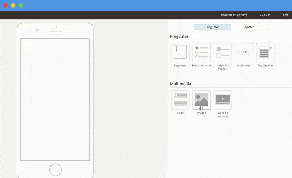 ejemplo editor encuestas
